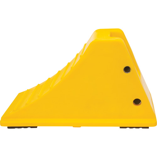 Wheel Chocks with Rubber Tread, Polyurethane, Yellow, 11-1/4" W x 21" D x 12-1/4" H Infinity Industrial Services Inc.