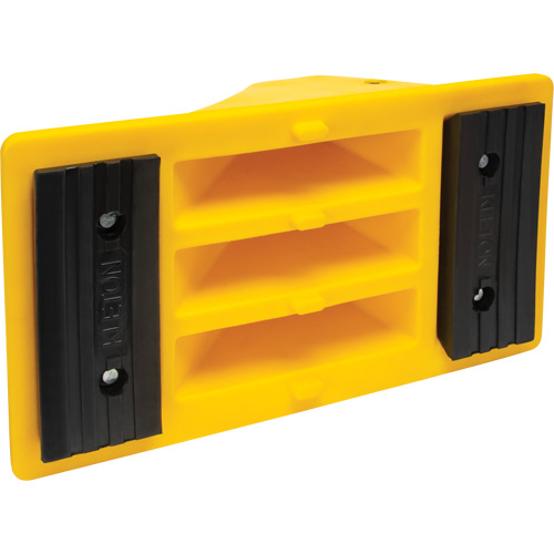 Wheel Chocks with Rubber Tread, Polyurethane, Yellow, 11-1/4" W x 21" D x 12-1/4" H Infinity Industrial Services Inc.