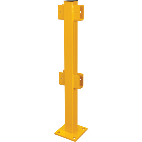In-Line Post for Light-Duty Guard Rails, Steel, 42" H, Safety Yellow Infinity Industrial Services Inc.