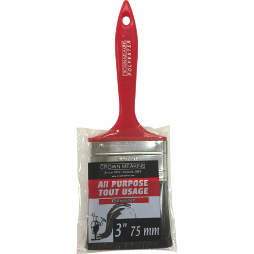 Pinceau en polyester tout usage, Polyester, Manche Plastique, Largeur de 3" Infinity Industrial Services Inc.