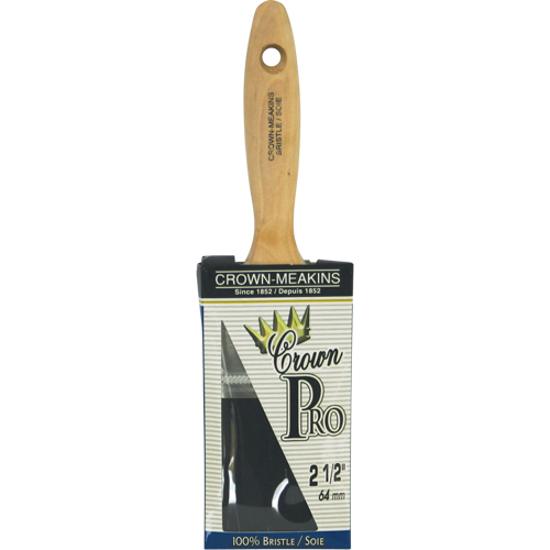 Crown Pro Straight Paint Brush, Bristle, Wood Handle, 2-1/2" Width Infinity Industrial Services Inc.