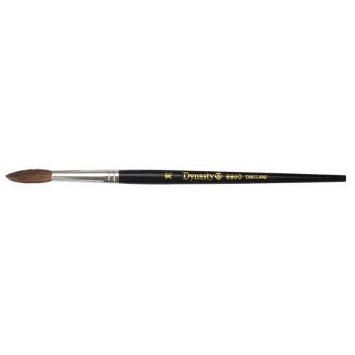 Pinceau pointu &agrave; soies noires pour artiste, Largeur de la brosse de 5,7 mm, Soie de chameau, Manche &agrave; Bois Infinity Industrial Services Inc.