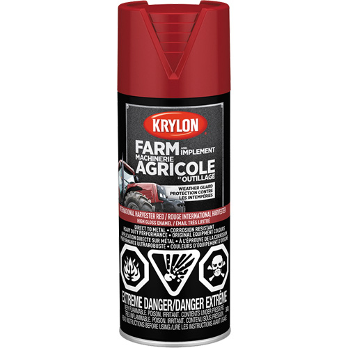Peinture en a&eacute;rosol pour la ferme et l'&eacute;quipement, Rouge International Harvester, Tr&egrave;s brillant, 340 g, Canette a&eacute;rosol Infinity Industrial Services Inc.