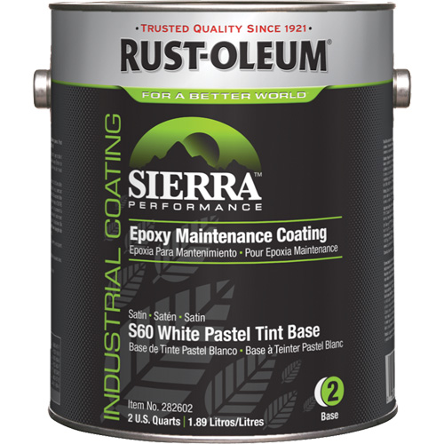 Rev&ecirc;tement dentretien &eacute;poxydique &agrave; base deau Sierra Performance S60 Couche de base pastel, Gallon, Base &agrave; teinter Infinity Industrial Services Inc.