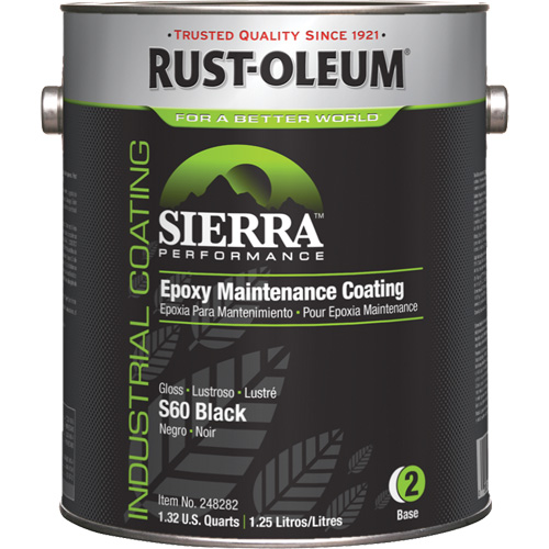 Sierra S60 Water-Based Epoxy Maintenance Coating Part 2 Base, Gallon, Black Infinity Industrial Services Inc.