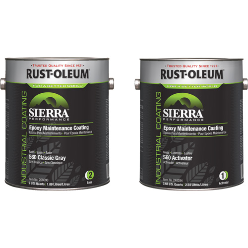 Sierra S60 Water-Based Epoxy Maintenance Coating Kit, Gallon, Grey Infinity Industrial Services Inc.