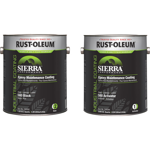 Trousse de rev&ecirc;tement dentretien &eacute;poxydique &agrave; base deau Sierra S60, Gallon, Noir Infinity Industrial Services Inc.