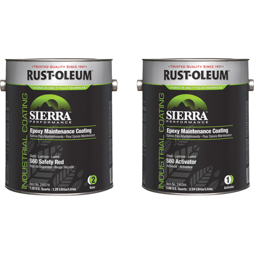 Trousse de rev&ecirc;tement dentretien &eacute;poxydique &agrave; base deau Sierra S60, Gallon, Rouge Infinity Industrial Services Inc.
