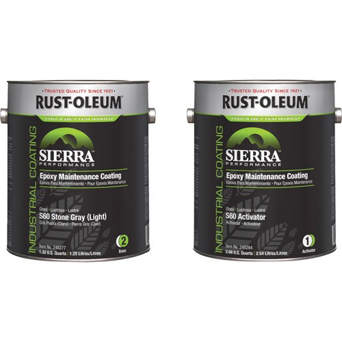 Sierra S60 Water-Based Epoxy Maintenance Coating Kit, Gallon, Grey Infinity Industrial Services Inc.