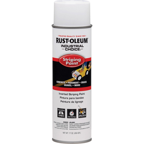 Industrial Choice&reg; S1600 System Inverted Striping Spray Paint, White, 18 oz., Aerosol Can Infinity Industrial Services Inc.
