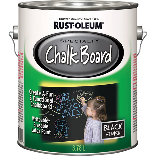 Specialty Chalk Board Paint, 3.78 L, Gallon, Black Infinity Industrial Services Inc.