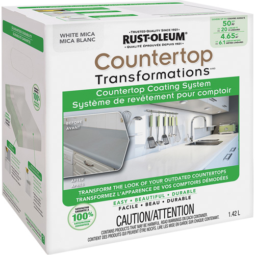 Syst&egrave;me de rev&ecirc;tement au mica pour comptoir Countertop Transformations, 1,42 L, Trousse, Mica blanc Infinity Industrial Services Inc.