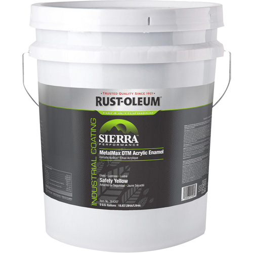 Sierra Performance MetalMax&reg; Plus DTM Acrylic Enamel, 5 gal., Pail, Yellow Infinity Industrial Services Inc.