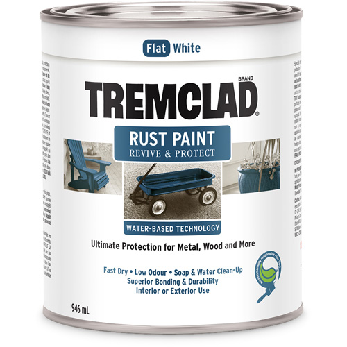 Peinture antirouille &agrave; base d'eau Tremclad, 946 ml, Canette, Blanc Infinity Industrial Services Inc.