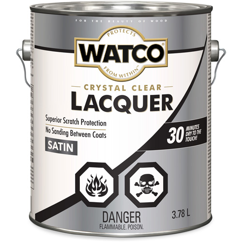 Watco&reg; Lacquer Wood Finish, 3.78 L, Clear, Satin Infinity Industrial Services Inc.