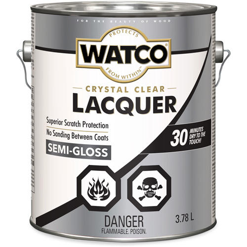 Watco&reg; Lacquer Wood Finish, 3.78 L, Clear, Semi-Gloss Infinity Industrial Services Inc.