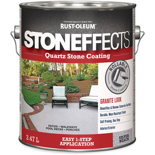 Rev&ecirc;tement &agrave; base de pierre de quartz Stoneffects, 3,78 L, &agrave; l'eau, Textur&eacute;, Gris Infinity Industrial Services Inc.