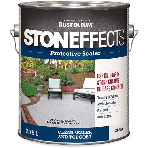 Produit d'&eacute;tanch&eacute;ifi&eacute; protecteur pour b&eacute;ton Stoneffects, 3,78 L, &agrave; l'eau, Transparent, Transparent Infinity Industrial Services Inc.
