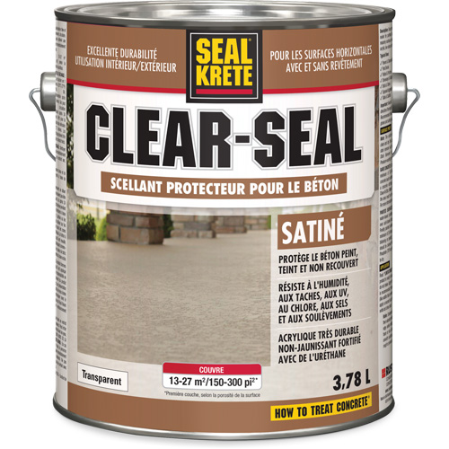 Produit d&eacute;tanch&eacute;it&eacute; protecteur Seal-Krete, 3,78 L, &agrave; l'ur&eacute;thane, Satin, Transparent Infinity Industrial Services Inc.