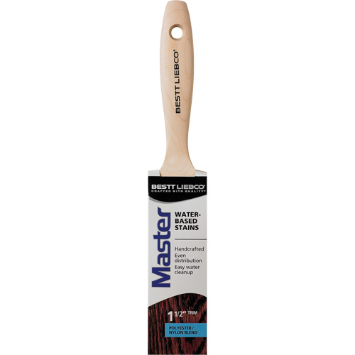 Master Water-Based Stain Trim Brush, Poly/Nylon, Wood Handle, 1-1/2" Width Infinity Industrial Services Inc.