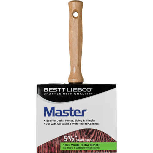 Bloc pinceau pour vernis &agrave; base d'huile Master pour l'ext&eacute;rieur, Soie blanche, Manche Bois, Largeur de #144 Infinity Industrial Services Inc.