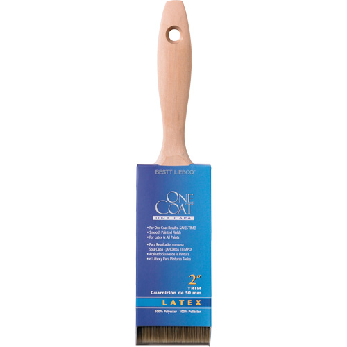 Pinceau pour murs et garnitures 100% One Coat, Polyester, Manche Bois, Largeur de 2" Infinity Industrial Services Inc.