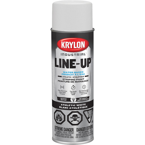 Peinture en a&eacute;rosol industrielle pour le marquage de terrain de gymnastique LINE-UP, Blanc, 18 oz, Canette a&eacute;rosol Infinity Industrial Services Inc.
