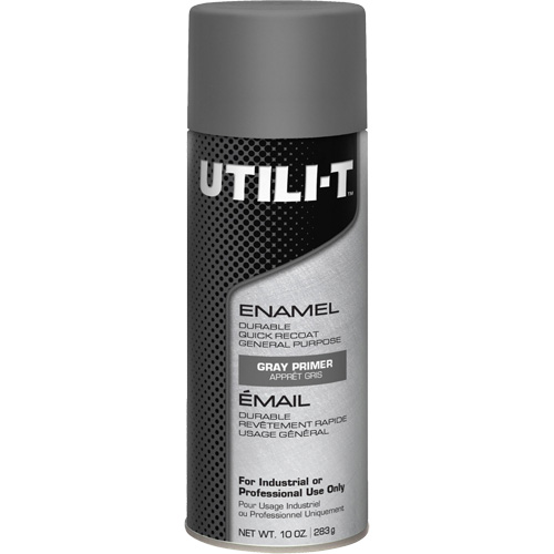 Peinture-&eacute;mail en a&eacute;rosol polyvalent UTILI-T, Appr&ecirc;t gris, 10 oz/283 g, Canette a&eacute;rosol Infinity Industrial Services Inc.