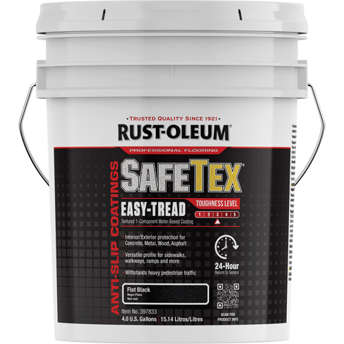 Rev&ecirc;tement d'acrylique SafeTex Easy-Tread, 4 gal., &agrave; l'eau, Plat/Textur&eacute;, Noir Infinity Industrial Services Inc.