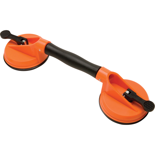 Manually Operated Hand Vacuum Cups - Double Handcup-Swivel, 50 lbs. Capacity, 4-5/8", Lever, 13" Handle Length Infinity Industrial Services Inc.
