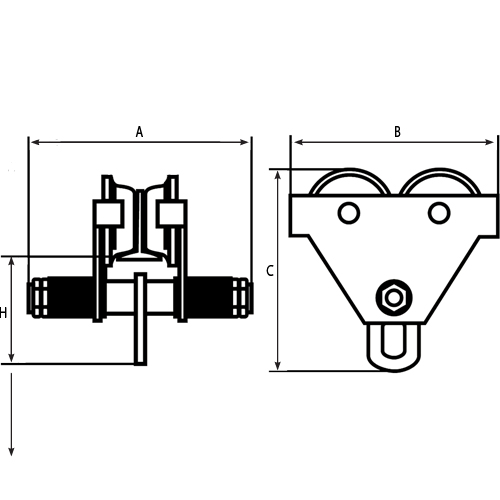 Chariots ajustables, 1000 lb (0,5 tonne) Infinity Industrial Services Inc.