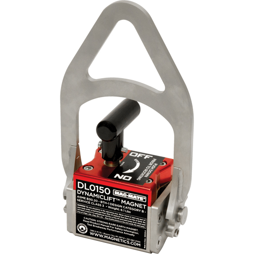 Dynamic Lift Magnets, 150 Holding Cap., 5" L x 2" W x 9" H Infinity Industrial Services Inc.