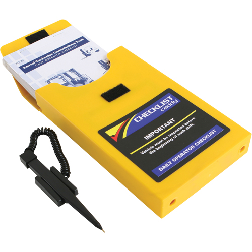 Ensemble porte-liste de contr&ocirc;le pour chariot &eacute;l&eacute;vateur &agrave; nacelle Infinity Industrial Services Inc.