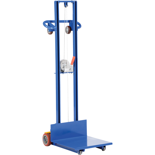 Platform Lift Stacker, Hand Winch Operated, 400 lbs. Capacity, 58" Max Lift Infinity Industrial Services Inc.