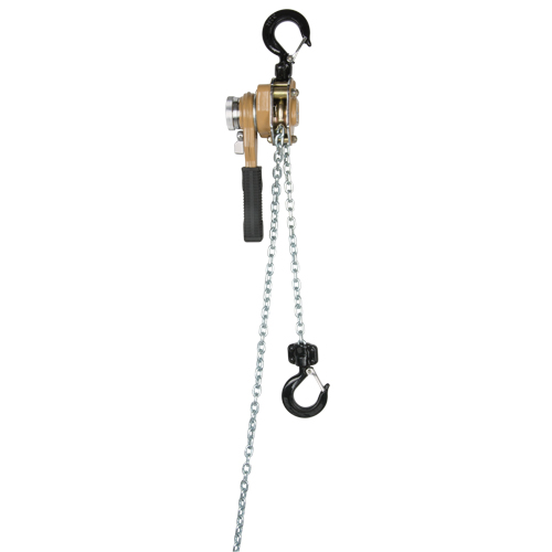 Palan &agrave; levier pour charges lourdes de s&eacute;rie Gold, Lev&eacute;e 10', Cabacit&eacute; 500 lb (0,25 tonne), Chaîne en Acier alli&eacute; Infinity Industrial Services Inc.