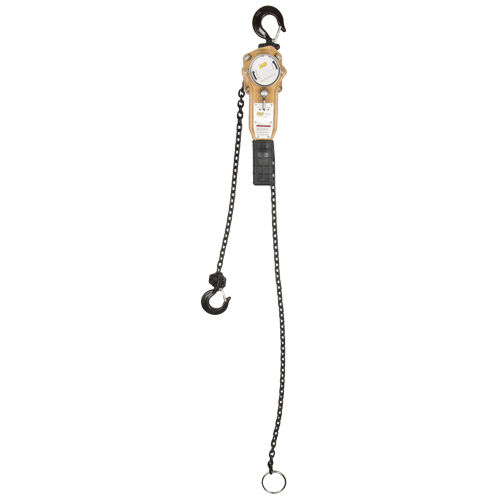 Heavy Duty Gold Series Lever Chain Hoist, 5' Lift, 500 lbs. (0.25 tons) Capacity, Alloy Steel Chain Infinity Industrial Services Inc.