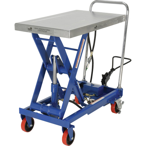Pneumatic Hydraulic Scissor Lift Table, Steel, 32-1/2" L x 19-3/4" W, 1000 lbs. Cap. Infinity Industrial Services Inc.
