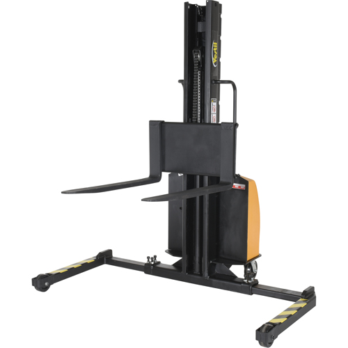 Narrow Mast Powered Lift Stacker, Electric Operated, 1500 lbs. Capacity, 63" Max Lift Infinity Industrial Services Inc.