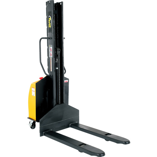 Narrow Mast Powered Lift Stacker, Electric Operated, 1500 lbs. Capacity, 118" Max Lift Infinity Industrial Services Inc.