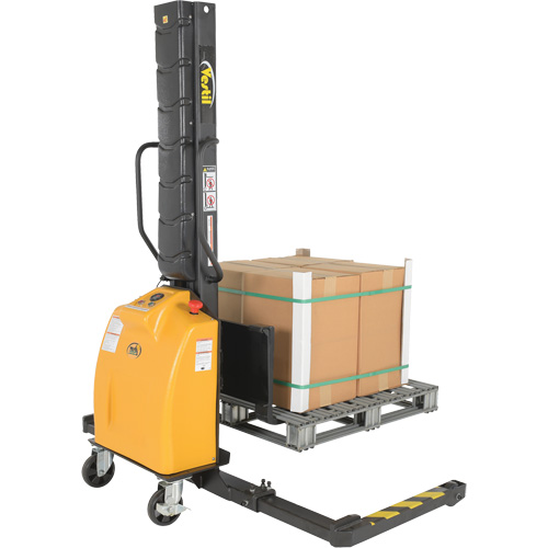 Narrow Mast Powered Lift Stacker, Electric Operated, 1000 lbs. Capacity, 63" Max Lift Infinity Industrial Services Inc.