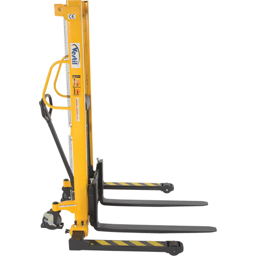 Manual Hydraulic Stacker, Hand Pump Operated, 2000 lbs. Capacity, 63" Max Lift Infinity Industrial Services Inc.