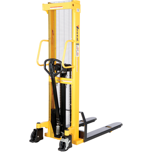 Manual Hydraulic Stacker, Hand Pump Operated, 2000 lbs. Capacity, 63" Max Lift Infinity Industrial Services Inc.
