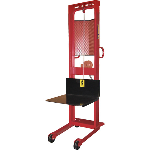 Winch Stacker, Hand Winch Operated, 1000 lbs. Capacity, 70" Max Lift Infinity Industrial Services Inc.
