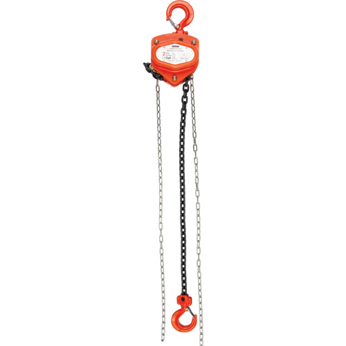 Chain Hoist, 10' Lift, 1000 lbs. (0.45 tons) Capacity, Alloy Steel Chain Infinity Industrial Services Inc.
