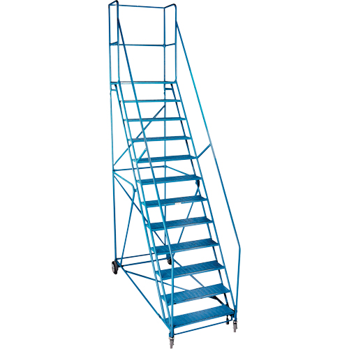 CSA-Certified Rolling Step Ladder with Locking Step, 12 Steps, 30" Step Width, 109" Platform Height, Steel Infinity Industrial Services Inc.