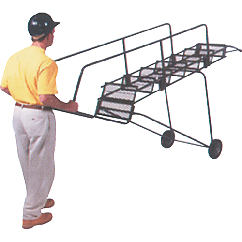 Fold-N-Store Rolling Ladders, 6 Steps, Perforated, 60" High Infinity Industrial Services Inc.