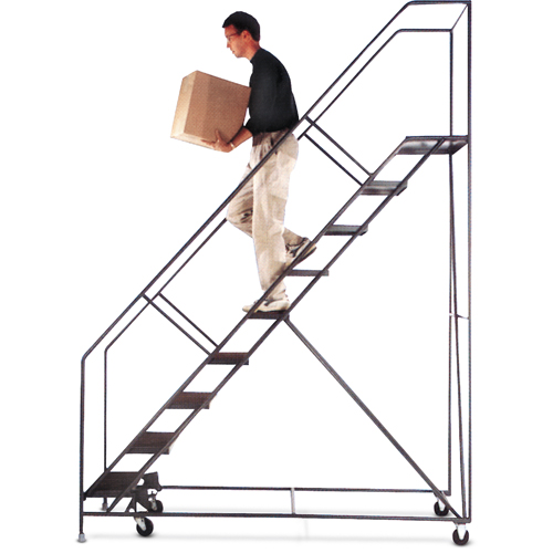Slope Rolling Ladder, 5 Steps, Anti-Skid, 50° Incline, 50" High Infinity Industrial Services Inc.