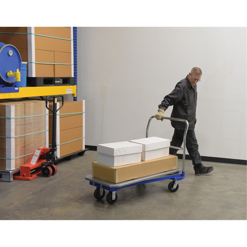 Platform Cart, 48" L x 24" W, 1500 lbs. Capacity, Mold-on Rubber Casters Infinity Industrial Services Inc.