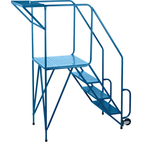 Mechanics/Maintenance Rolling Ladder, Steel, 4 Steps, 38" Platform Height Infinity Industrial Services Inc.
