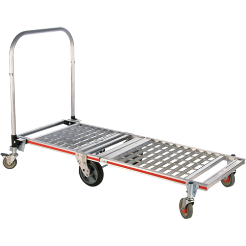 Six Wheel Folding Platform Truck, Aluminum, 1550 lbs., 61-7/8" L x 23-1/4" W, 39" High Infinity Industrial Services Inc.